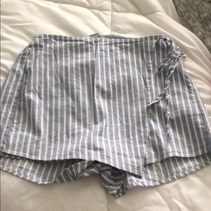 blue and white skirt/shorts
